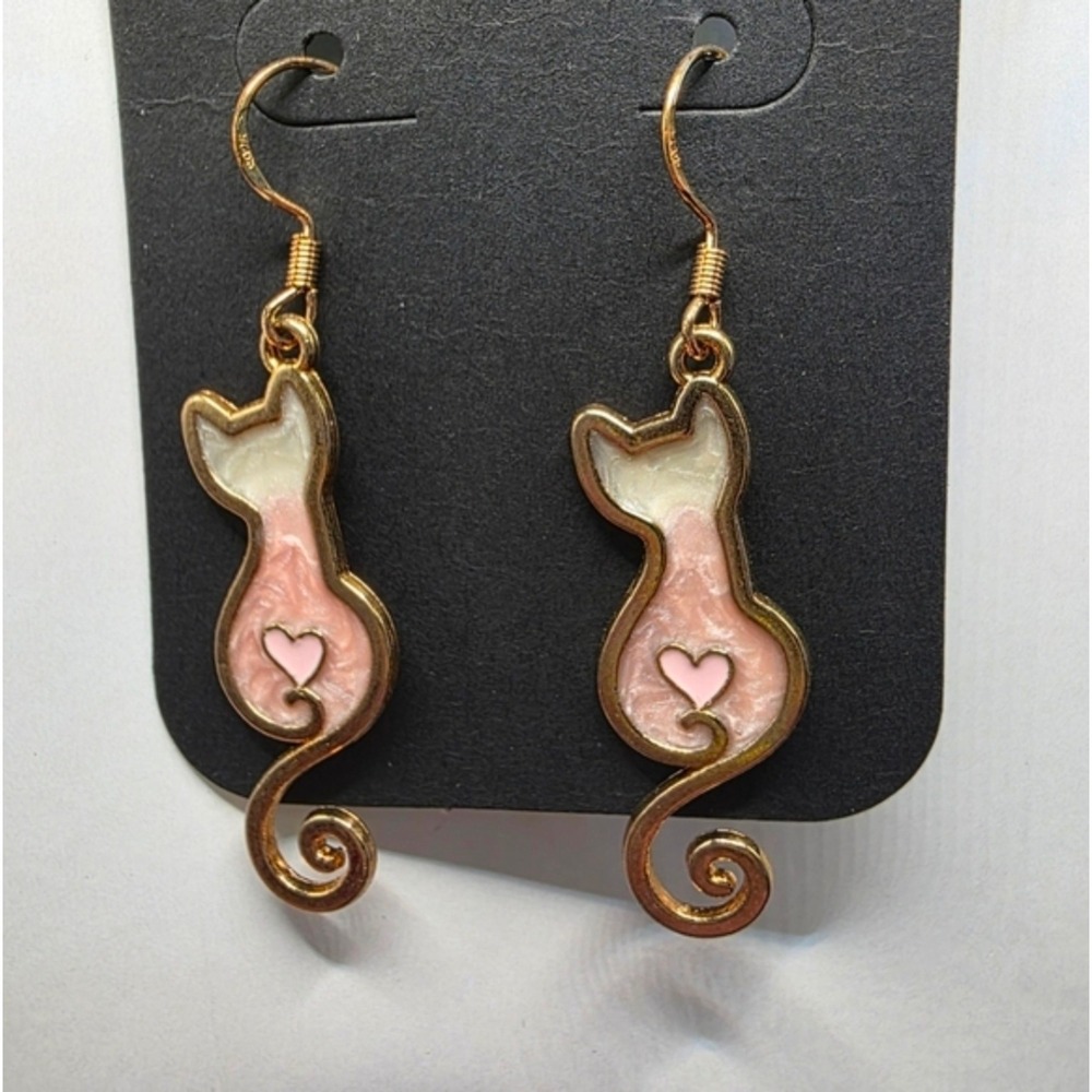 Cat Earrings (Pink) Handmade Hypoallergenic BUNDLE & OFFER TO SAVE